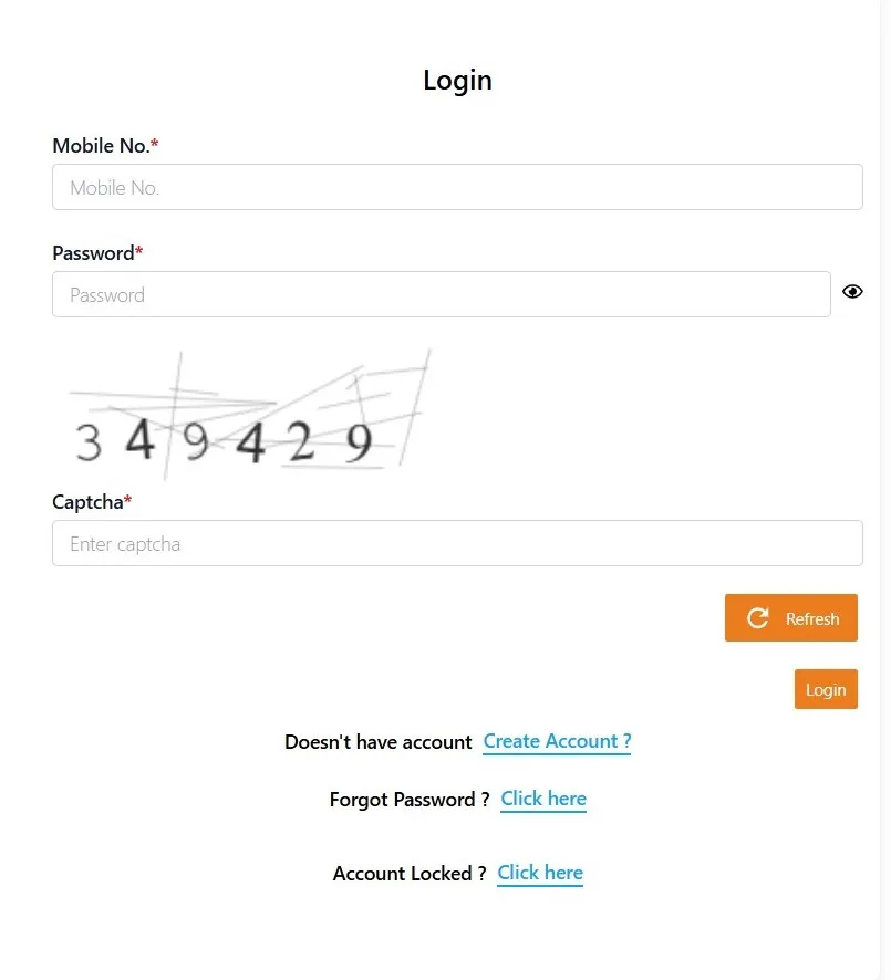 official login page