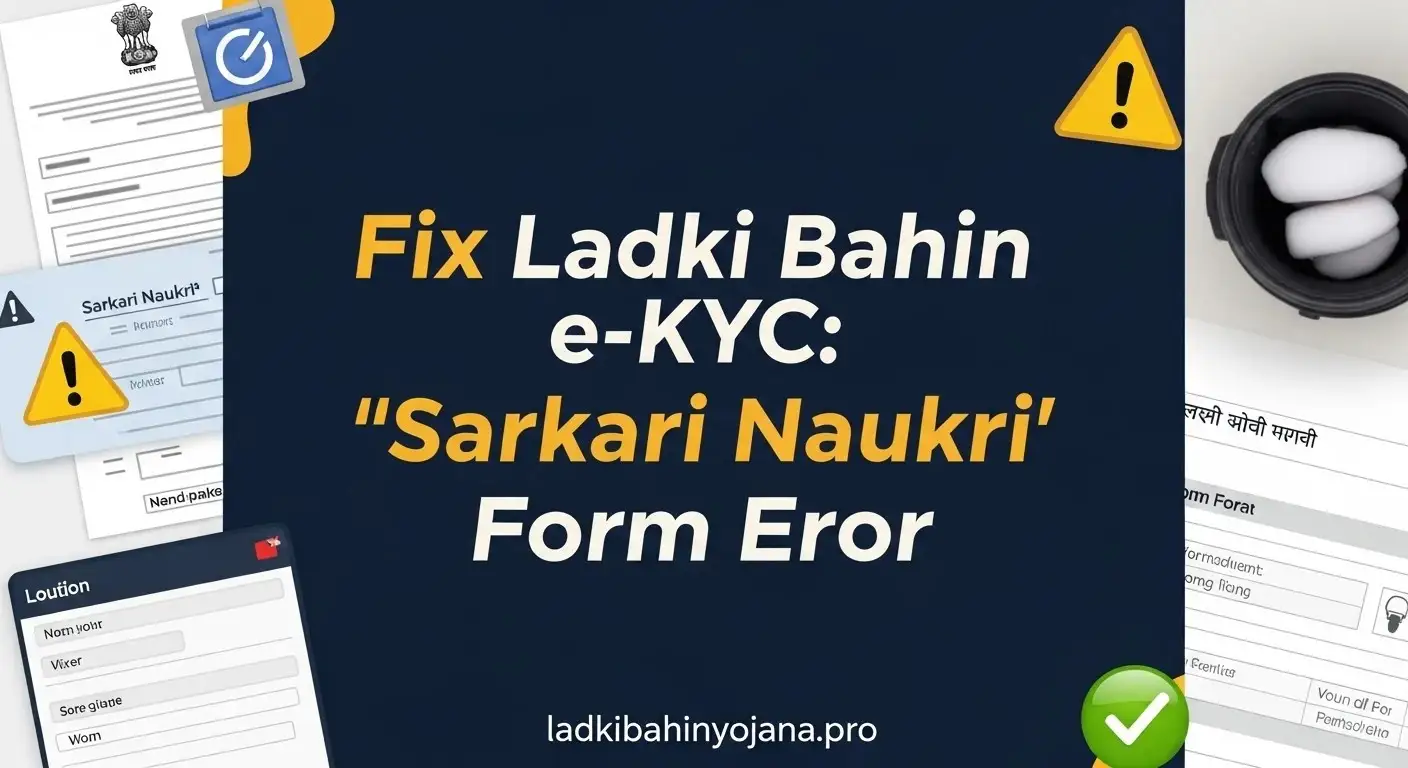 Fix Ladki Bahin e-KYC Sarkari Naukri Form Error